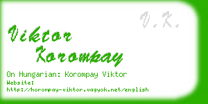 viktor korompay business card